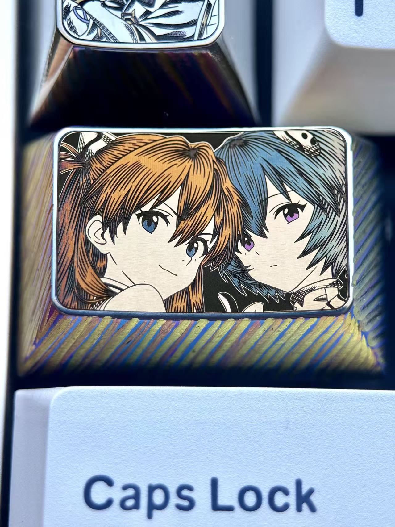 EVA, Asuka, Ayanami Rei, 1.5U titanium alloy personalized keycaps, anime and game cultural creative keycaps