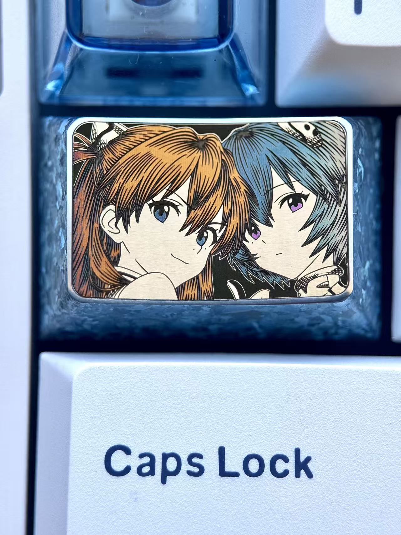 EVA, Asuka, Ayanami Rei, 1.5U titanium alloy personalized keycaps, anime and game cultural creative keycaps