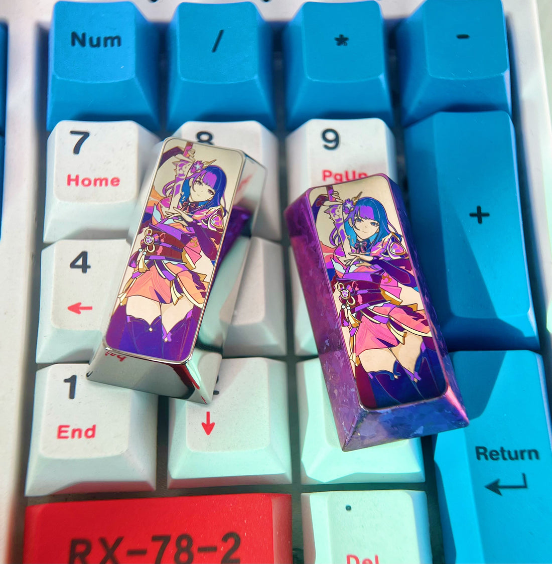 Beelzebul， Vertical 2U pad enter key, titanium alloy metal personalized keycap, decorative keycap