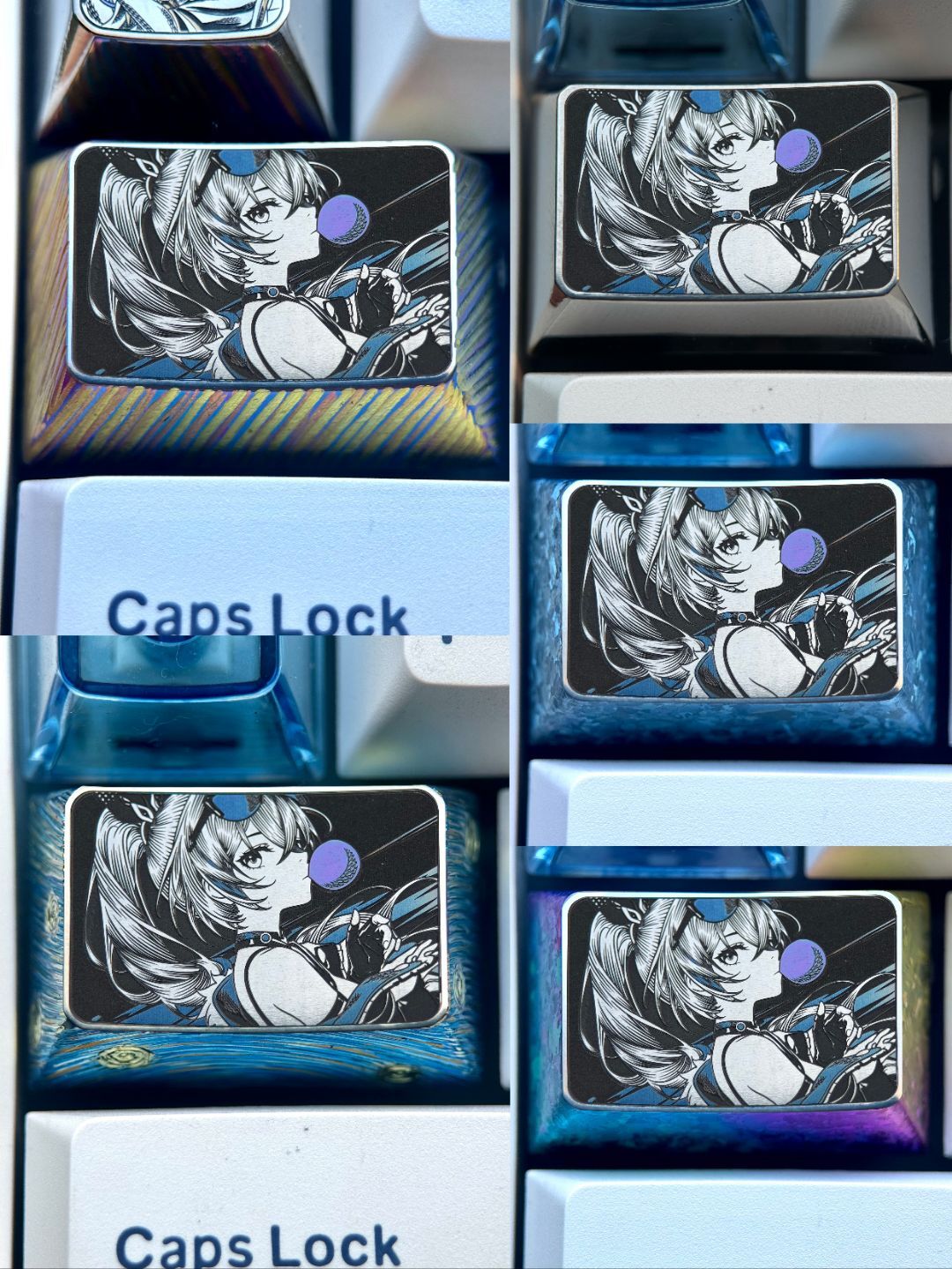 Honkai: Star Rail, Silver Wolf 1.5U Titanium Alloy, Anime Game Metal Carving Art Keycaps