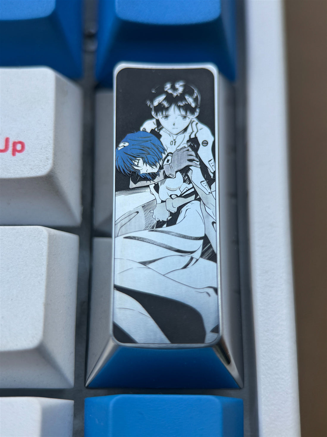 EVA, Ayanami Rei, Ikari Shinji, 2U small keyboard pad, numerical area, 2U personalized keycaps, metal carved keycaps for anime and games