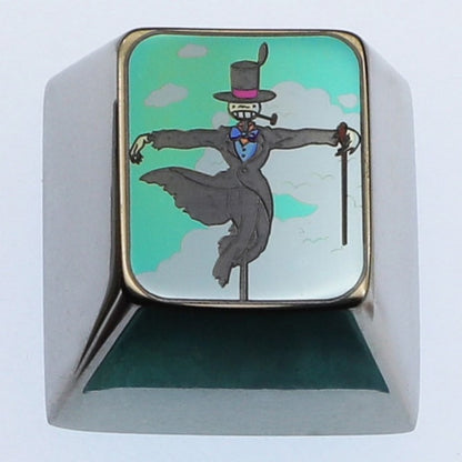 Miyazaki Hayao manga themed series, 1U titanium alloy carved metal personalized keycaps, mechanical keyboard decorative keycaps