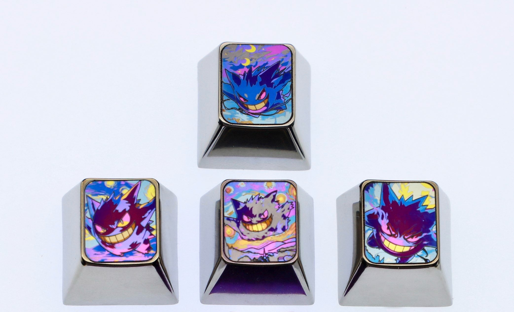 Pok é mon, Gengar titanium alloy directional key set, anime and game peripheral cultural and creative metal keycaps