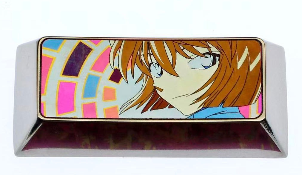 Detective Conan, Anita Hailey2.25U titanium alloy personalized keycaps, anime and game character cultural creativity metal carved keycaps