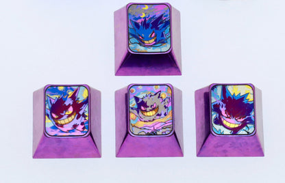Pok é mon, Gengar titanium alloy directional key set, anime and game peripheral cultural and creative metal keycaps