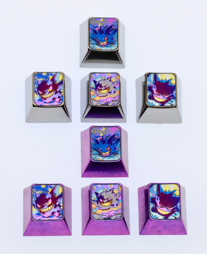 Pok é mon, Gengar titanium alloy directional key set, anime and game peripheral cultural and creative metal keycaps