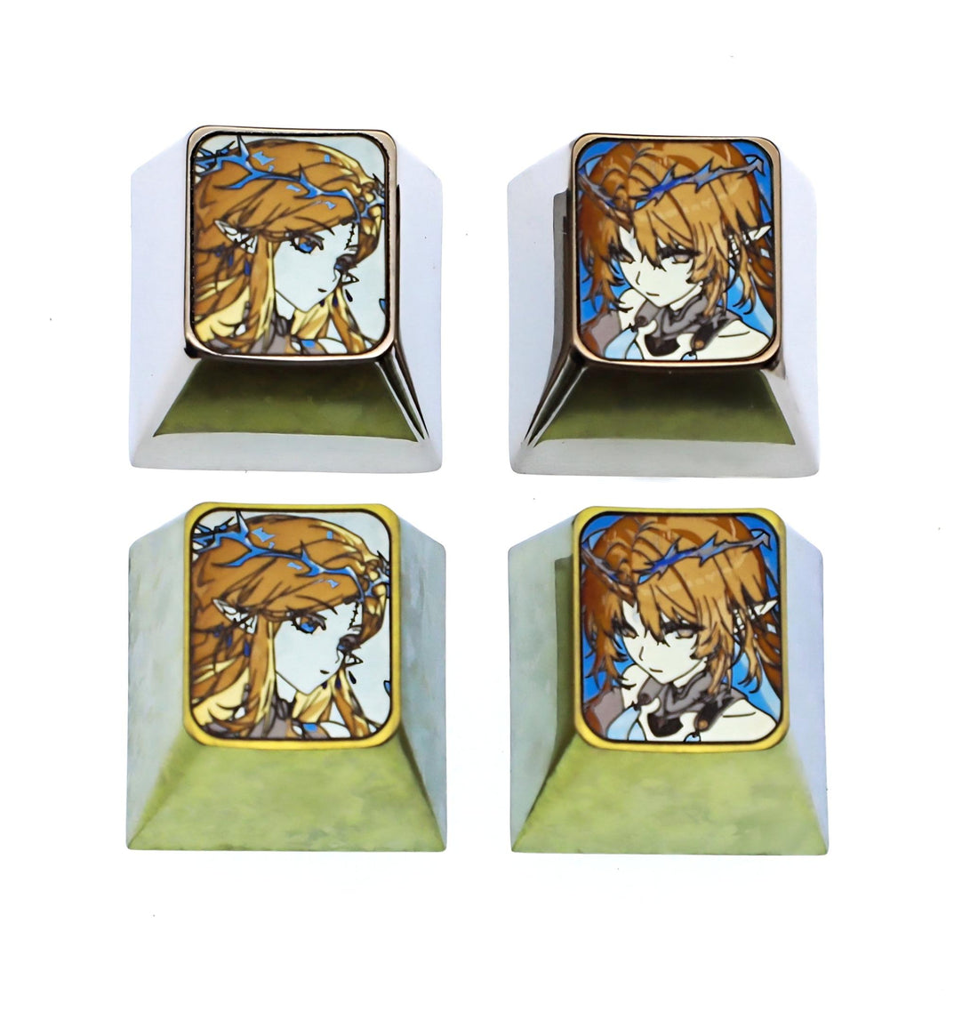 Wuthering Waves，Cartethyia， 2 styles of 1U titanium alloy personalized keycaps, anime, gaming, cultural and creative metal carved keycaps