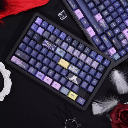 Arknights series, Eblana theme, custom set personalized keycap series, PBT material, compatible with 61/64/68/75/84/87/104 mechanical keyboard keycap set