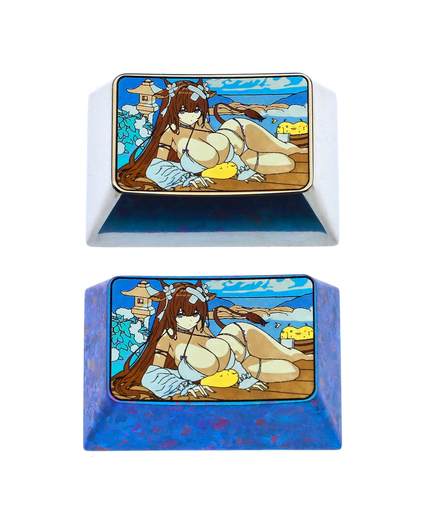 Azur Lane, IJN Kashino, 1.5U (TAB) titanium alloy personalized keycaps, anime and game metal creative keycaps