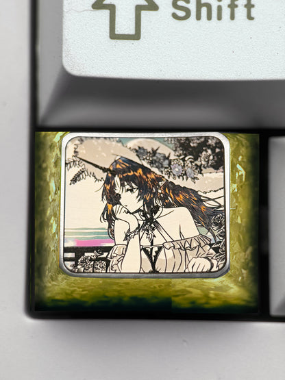 Wuthering Waves, Cartethyia, 1.25U Titanium Alloy Precision Carving, Anime Game Culture Creative Decorative Keycaps