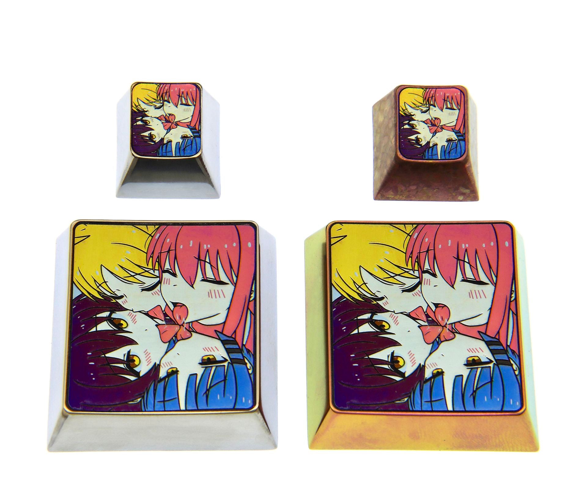 BOCCHI THE ROCK! , Member Collection 4U, 1U Titanium Alloy Personalized Keycaps, Anime Game Character Metal Carving Art Keycaps