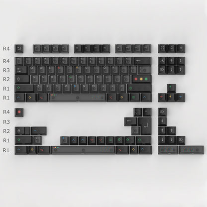Black light fog transparent mechanical keyboard keycap UV printing factory height 122 keys