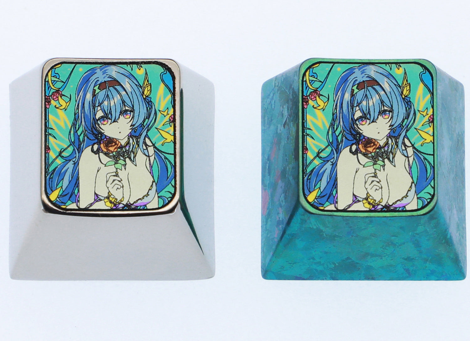 Honkai: Star Rail, Firefly, 1U Titanium Alloy Personalized Keycaps, Anime Game Culture Creative Metal Carving Decorative Keycaps