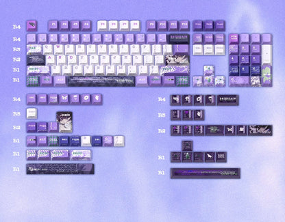 Chainsaw Man series, Reze theme, PBT+PC， Personalized keycap set with sublimation technology