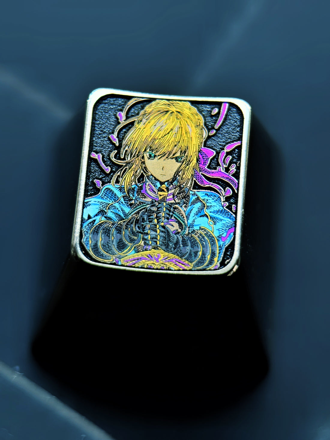 Fate,Altria Pendragon, Precision carved titanium alloy colored keycaps, mechanical keyboard decorative keycaps