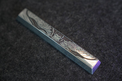 Berserk, Guts, 6.25U/7U spacebar metal personalized keycaps, anime, gaming, cultural and creative mechanical keyboard decorative keycaps