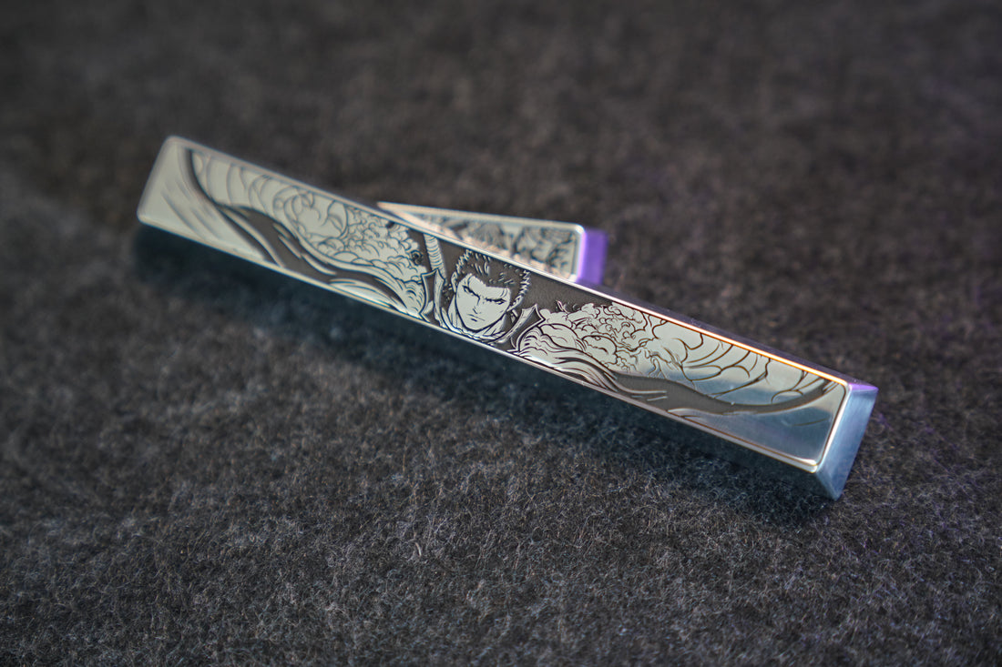 Berserk, Guts, 6.25U/7U spacebar metal personalized keycaps, anime, gaming, cultural and creative mechanical keyboard decorative keycaps
