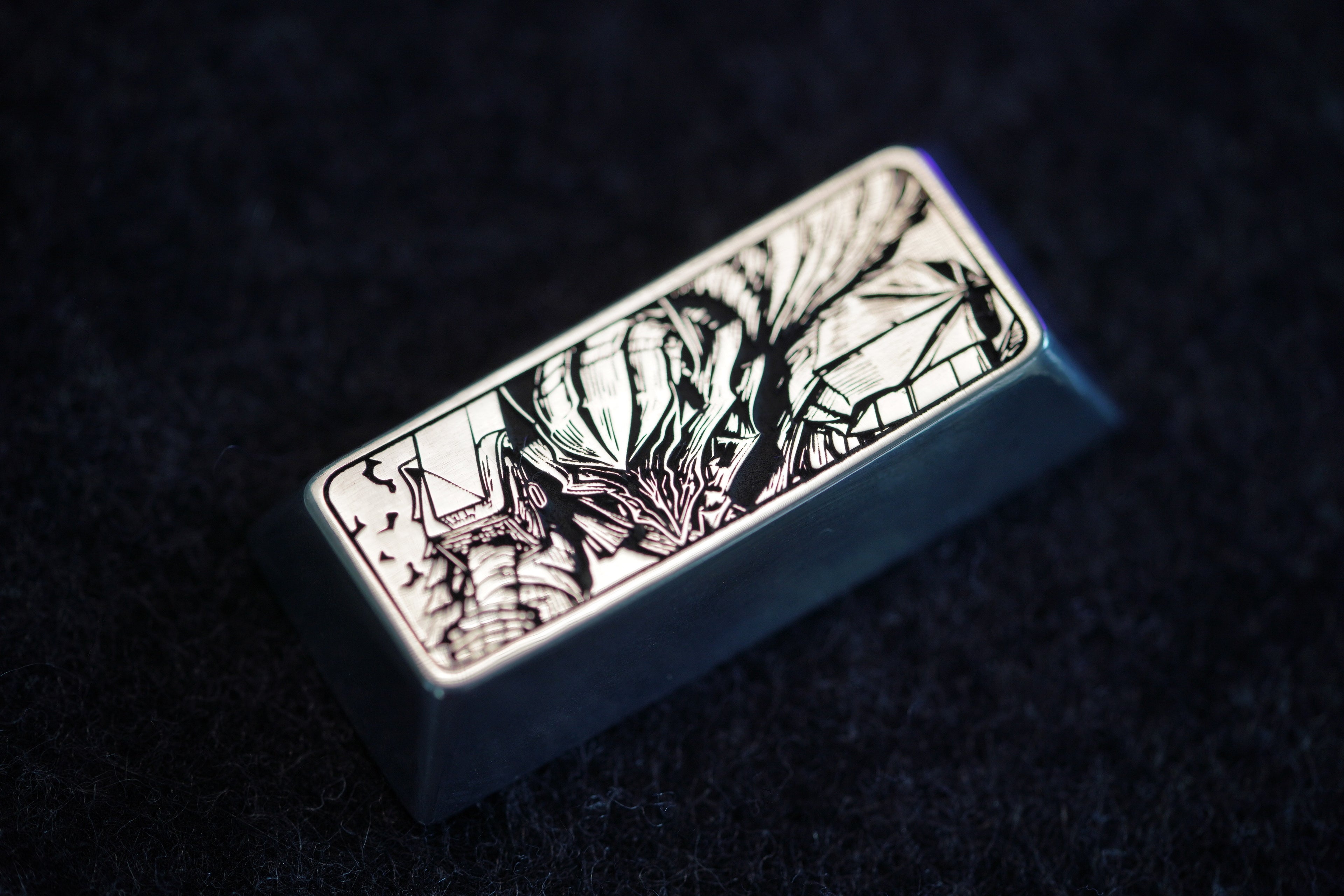 Berserk, Guts, 2.25U zinc alloy metal personalized keycaps, anime, gaming, cultural and creative mechanical keyboard decorative keycaps