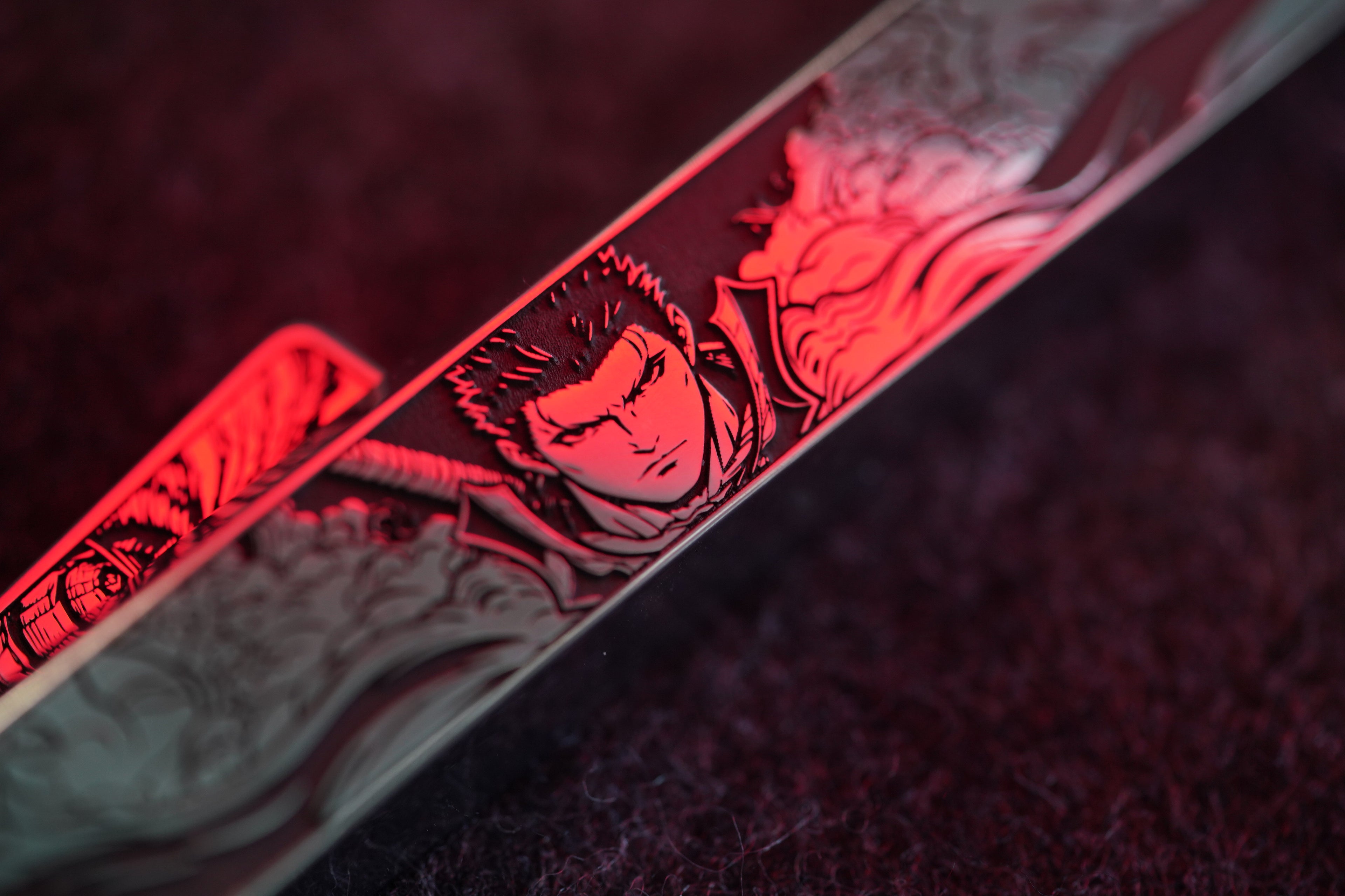 Berserk, Guts, 6.25U/7U spacebar metal personalized keycaps, anime, gaming, cultural and creative mechanical keyboard decorative keycaps