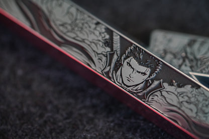 Berserk, Guts, 6.25U/7U spacebar metal personalized keycaps, anime, gaming, cultural and creative mechanical keyboard decorative keycaps