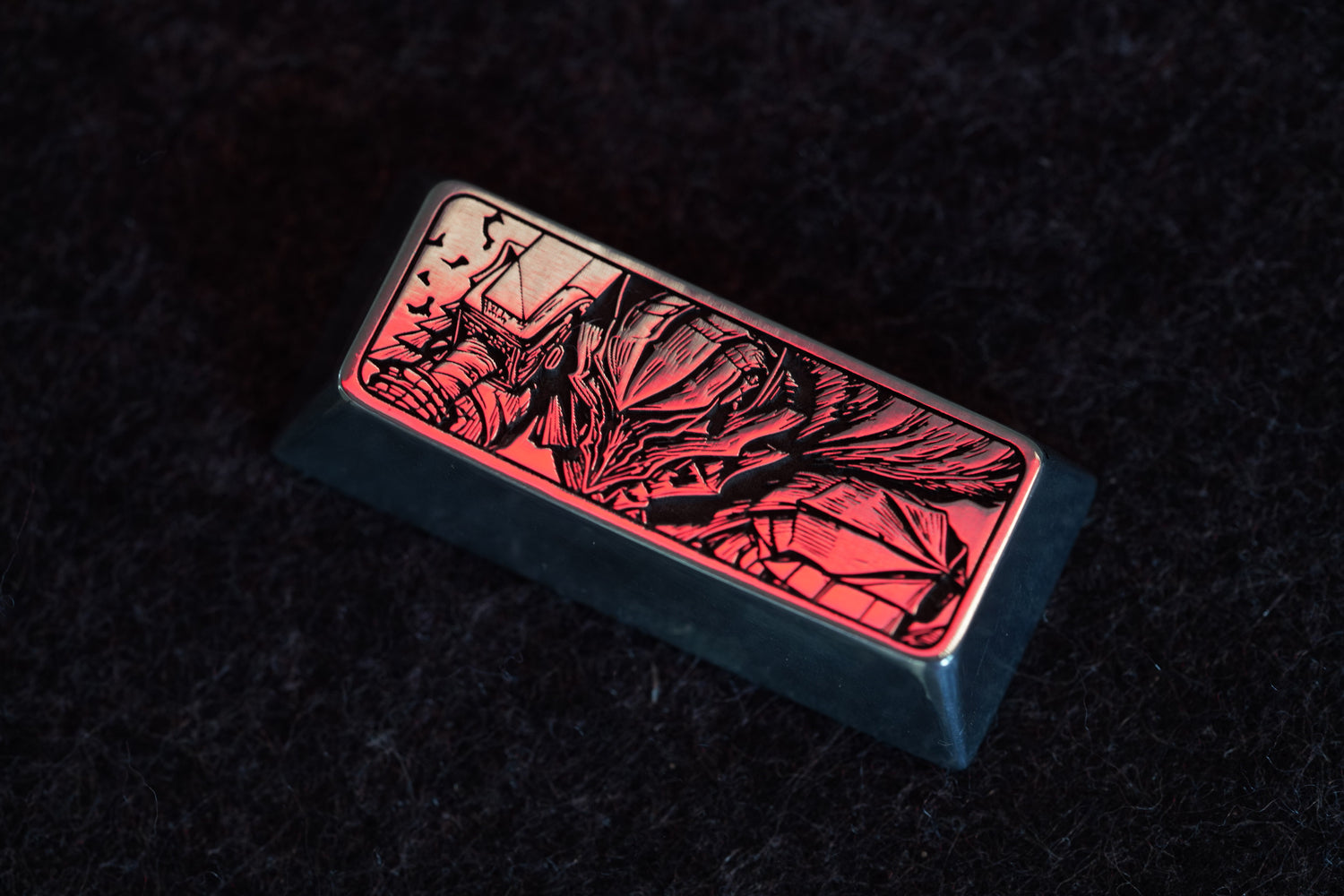 Berserk, Guts, 2.25U zinc alloy metal personalized keycaps, anime, gaming, cultural and creative mechanical keyboard decorative keycaps