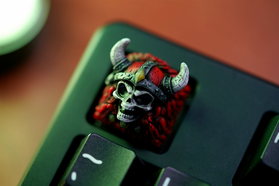 Skeleton Warrior, multi-color resin molding, mechanical keyboard decorative keycaps, 001 color scheme