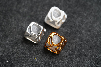 Hollow out personalized creative keycap matte transparent metal texture personalized keycap ABS+PC electroplating process no character design
