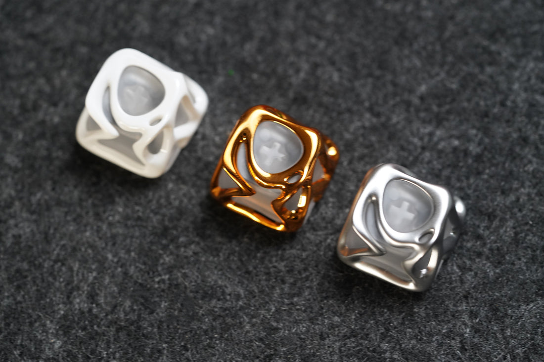Hollow out personalized creative keycap matte transparent metal texture personalized keycap ABS+PC electroplating process no character design