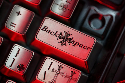 Chrome Hearts theme, metal personalized keycap set, trendy and fashionable keycap set.