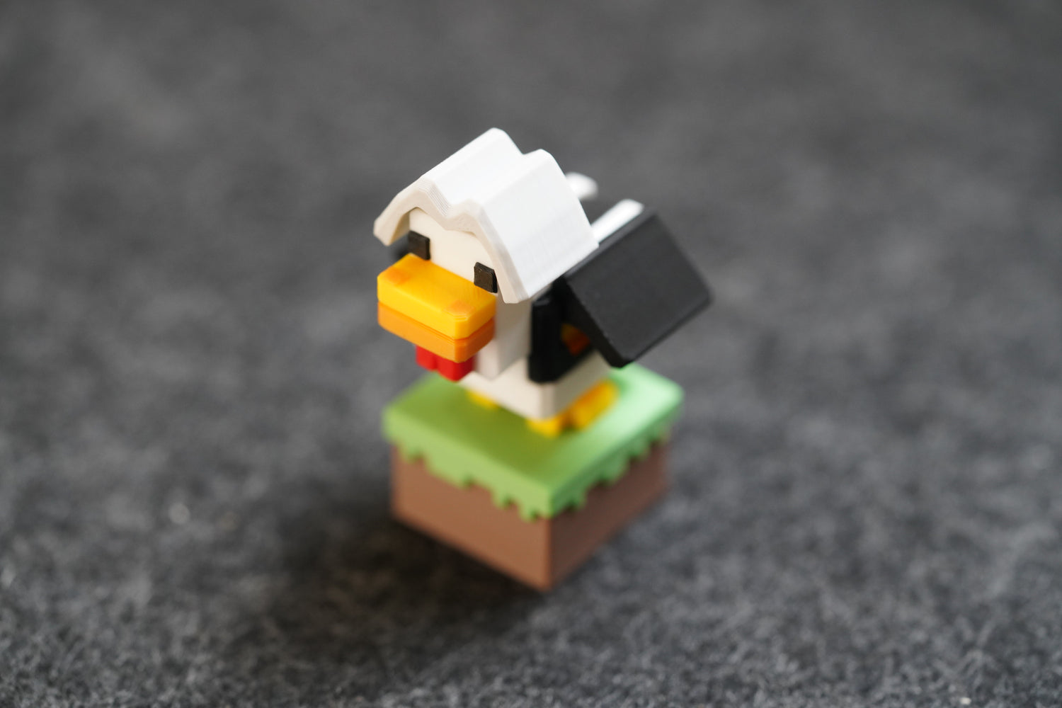 Minecraft pets, 3D printed resin material with movable wings, pixel style personalized keycaps, anime and game culture creative keycaps