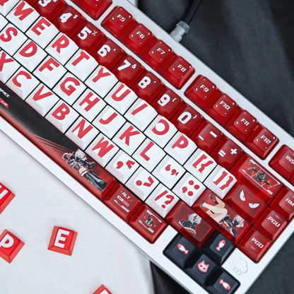 Delta Force themed design kit keycaps, custom set personalized keycap series，PBT+PC material, Original factory height, compatible with 61/64/68/75/84/87/104 mechanical keyboard keycap set