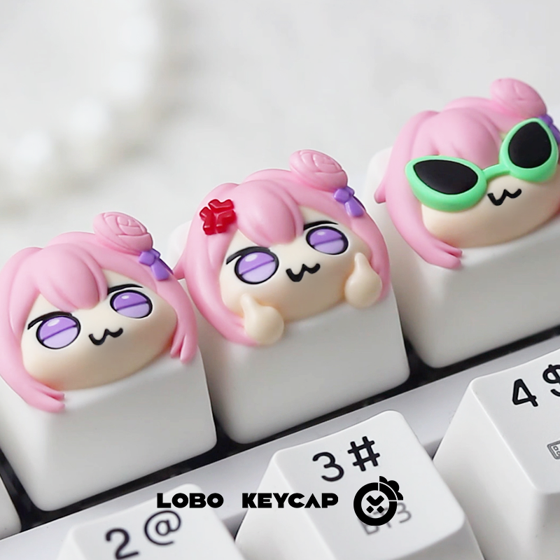 Doro~Emojis Abstract, Funny, Cute, Creative, Personalized Resin Keycaps Mechanical Keyboard Single Keycap