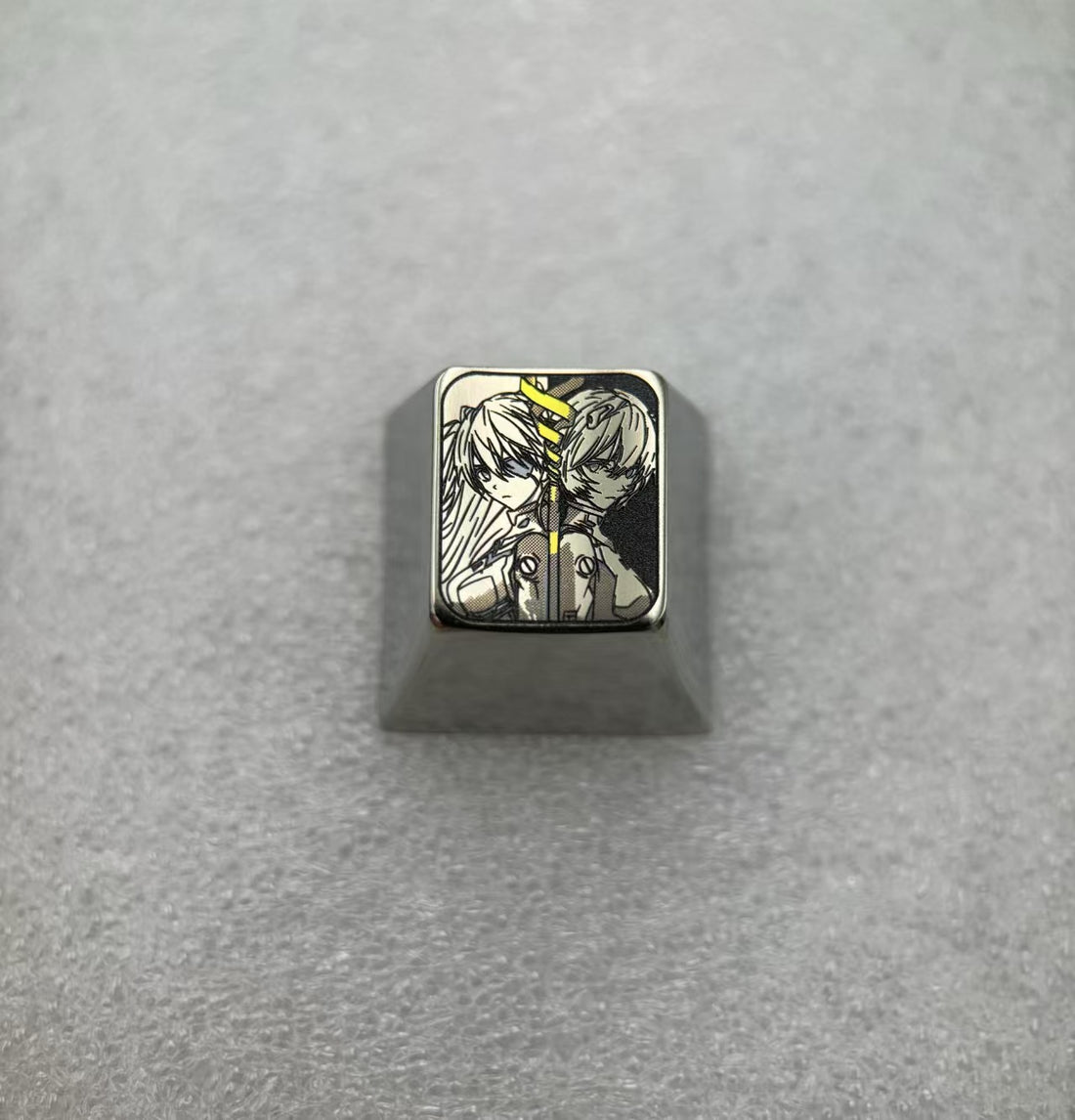 EVA, Ayanami Rei, Asuka, Spear of Longinus, 1U titanium alloy personalized keycaps, metal carved personalized keycaps