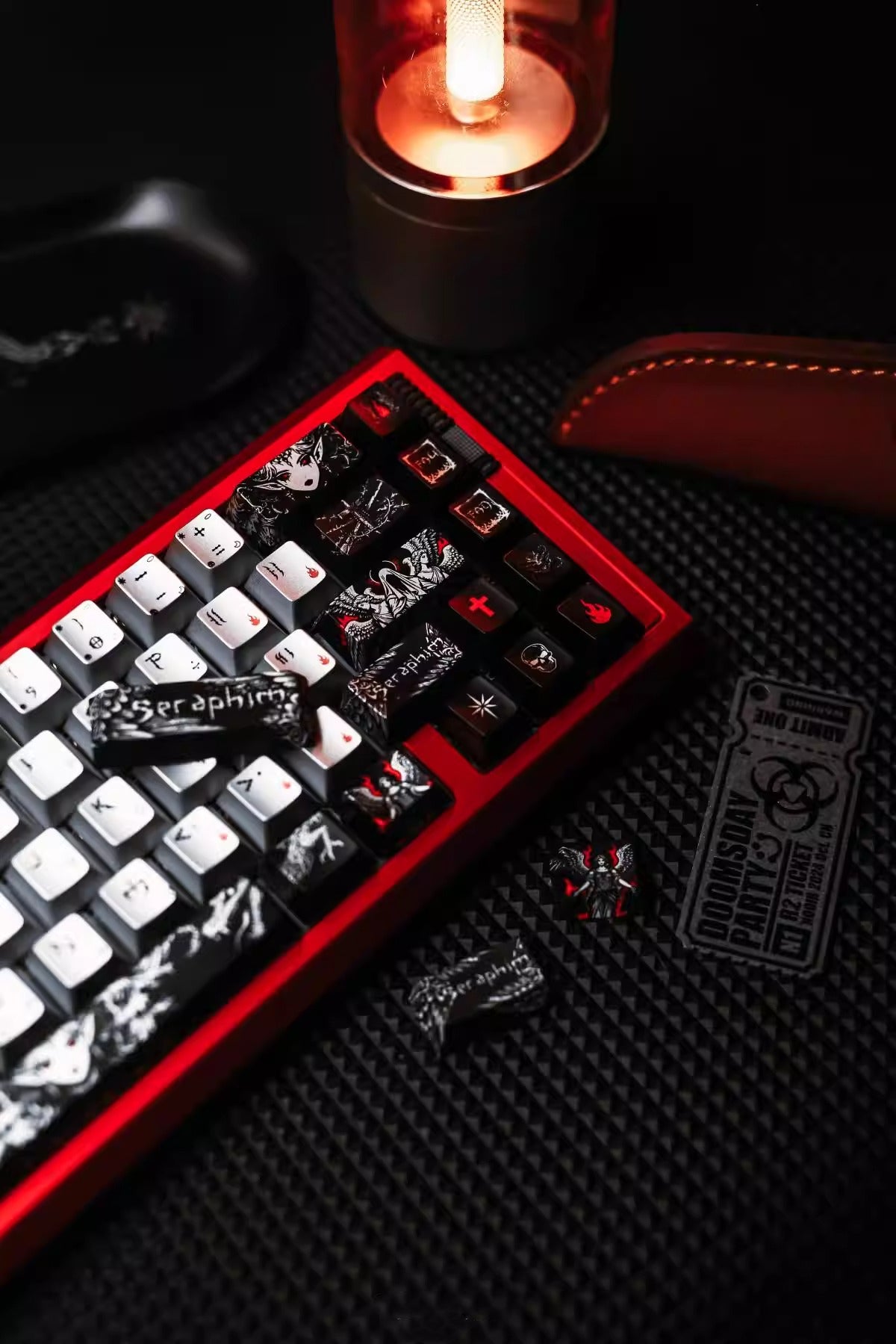 Fallen Angel Theme Design Keycap Metal Paint Pearl Paint Craftsmanship PBT Material Original Factory High Heat Sublimation Craftsmanship High Beauty Customization Personalized Keycap Set