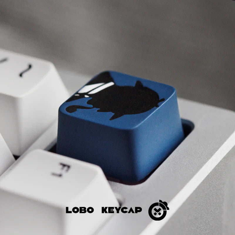 Sherlock Holmes silhouette multi-color resin molded personalized keycaps, artisankeycaps creative keycaps