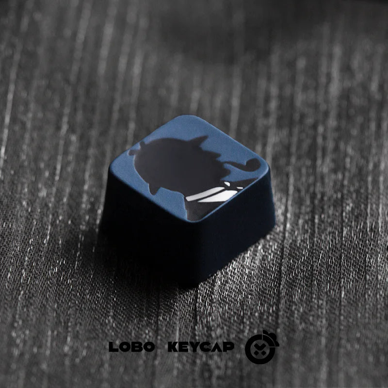 Sherlock Holmes silhouette multi-color resin molded personalized keycaps, artisankeycaps creative keycaps