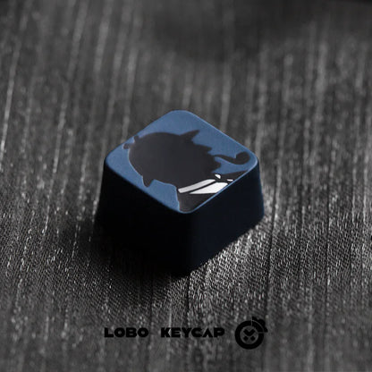 Sherlock Holmes silhouette multi-color resin molded personalized keycaps, artisankeycaps creative keycaps