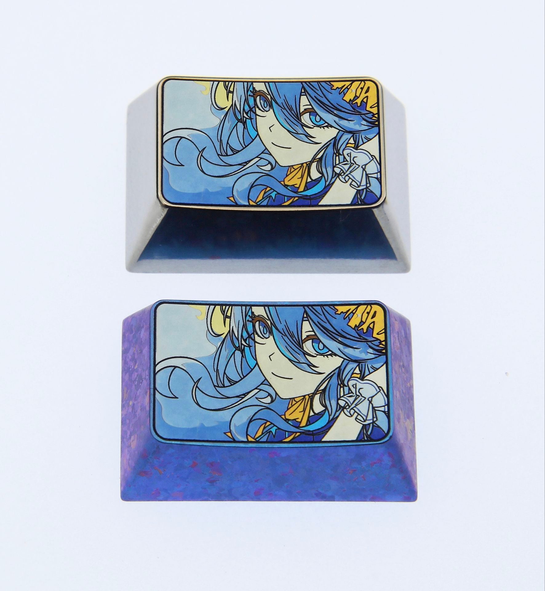 Furina, 1.5U titanium alloy personalized keycaps, metal carved art keycaps for anime and game characters
