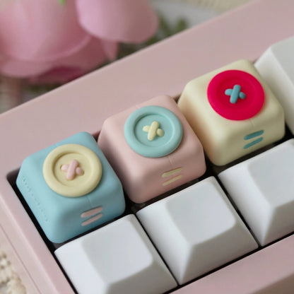 Original design cute button, multi-color resin molded personalized keycaps, cartoon image creative cultural keycaps, mechanical keyboard handmade decorative keycaps