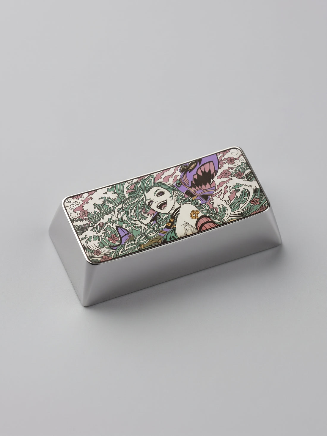 League of Legends LOL Jinx 2 U Backspace key titanium alloy personalized keycaps, anime and game cultural creative keycaps, mechanical keycaps decorative keycaps