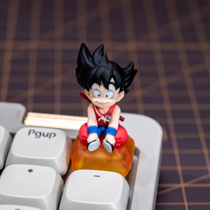 Dragon Ball, Son Goku, 3 D printing, not corroded or faded, three-dimensional modeling, anime, gaming, cultural creativity, personalized keycaps, mechanical keyboard decoration keycaps