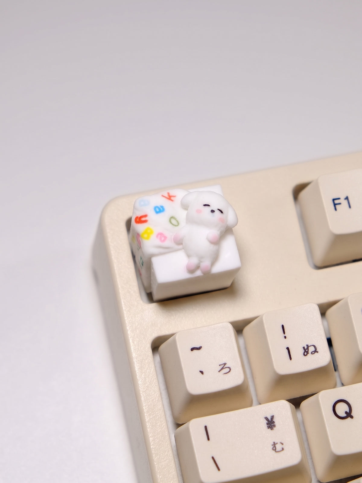Cute puppy shaped keycaps that don&