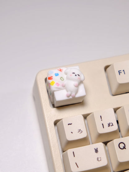 Cute puppy shaped keycaps that don&