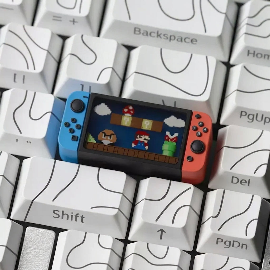 Switch game console series keycaps 2.25U personalized cute translucent mechanical keycaps resin molded personalized keycaps, mechanical keyboard resin decorative keycaps