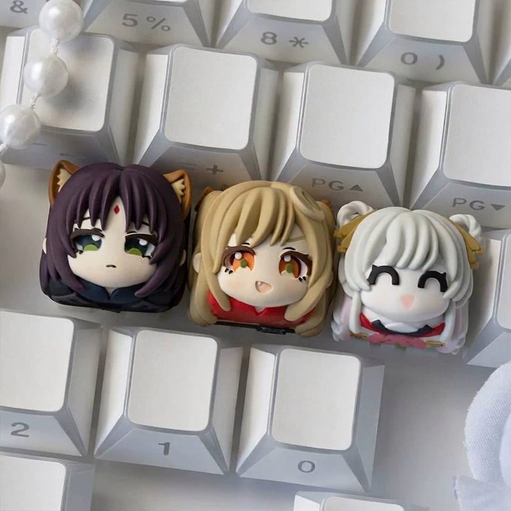 Cosmic Princess Kaguya! Multi colored resin molded personalized keycaps, creative keycaps for anime and games, mechanical keyboard decorative keycaps