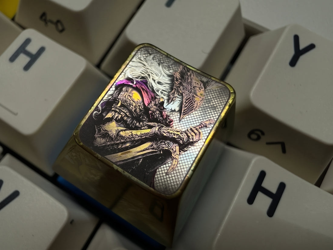Elden Ring, Malenia Precision Carving 1 U titanium alloy personalized keycaps, anime and game cultural creative keycaps, mechanical keyboard decorative keycaps