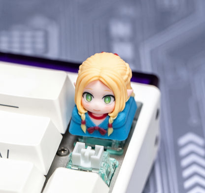 Delicious in Dungeon theme secondary creation, 3 D printing, not corroded or faded, three-dimensional modeling, anime, gaming, cultural creativity, personalized keycaps, mechanical keyboard decoration keycaps