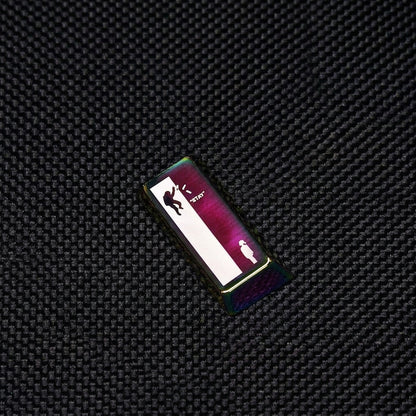 Interstellar themed design personalized keycaps, metal material colorful plating effect decorative keycaps, film creative culture peripheral, mechanical keyboard art keycaps