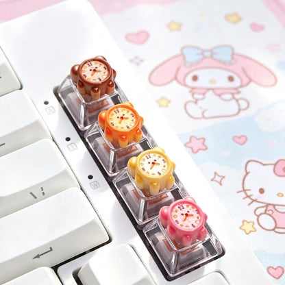 Alarm Bear Personalized Keycap, Cute Cartoon Art Keycap, Personalized Keycap Customization, Handmade Creative Gift