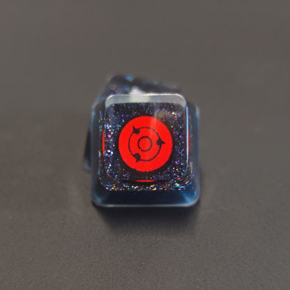 NARUTO theme, NARUTO symbol/ logo，crystal resin personalized keycaps, game culture creative keycaps, Mechanical keyboard decorative keycaps